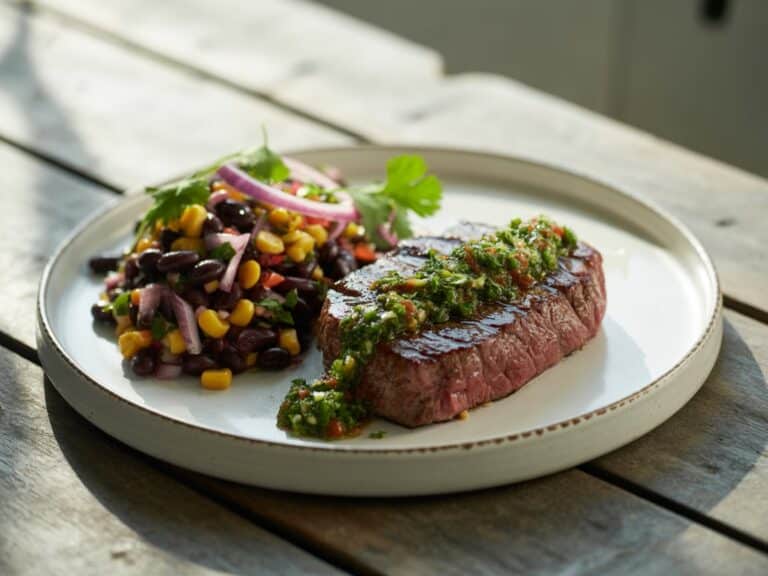 Steak Chimichurri Dense Bean Salad Recipe – The Best Combo! 7 steak chimichurri dense bean salad recipe featured