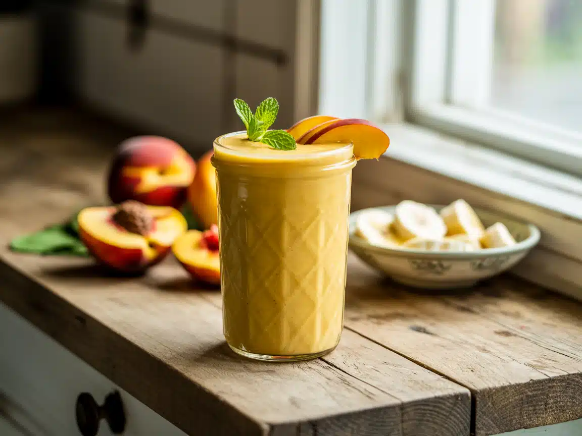 Banana Peach Smoothie Recipe – The Best 5-Minute Healthy Blend