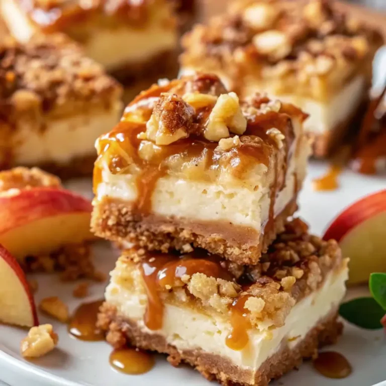 Caramel Apple Cheesecake Bars