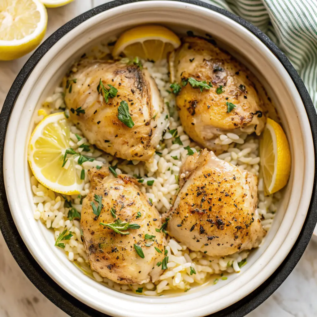 Lemon Herb Chicken and Rice: A Healthy Crockpot Favorite for Every Season