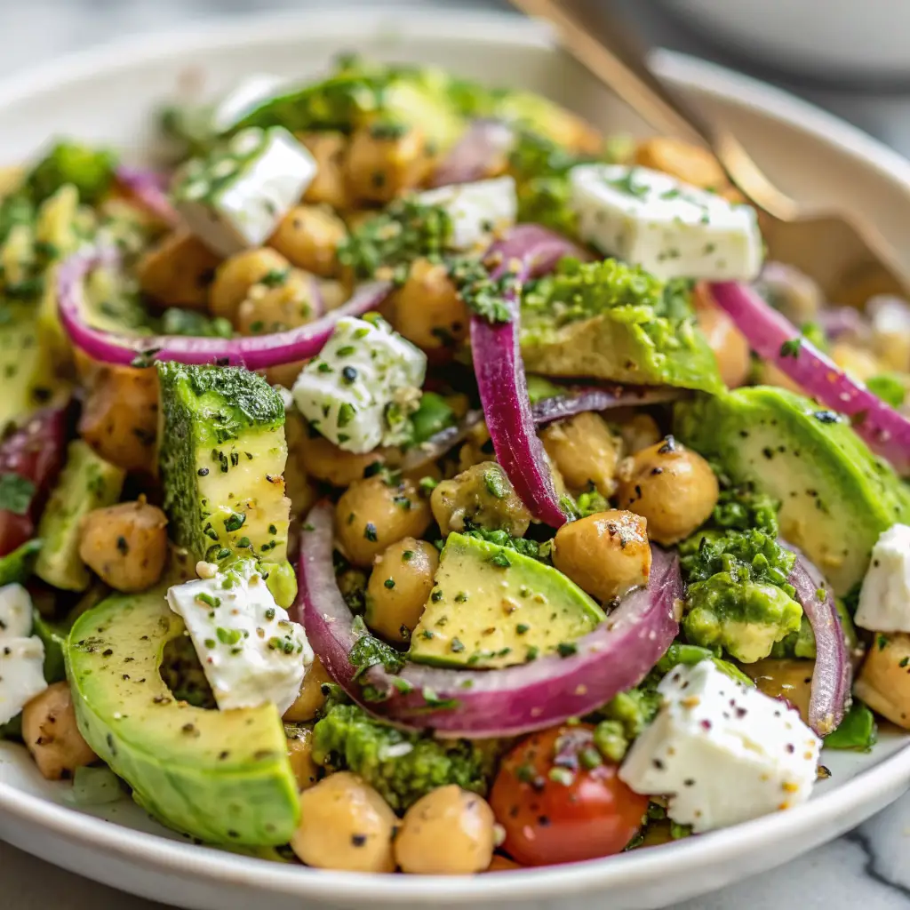Chickpea Feta Avocado Salad Recipe