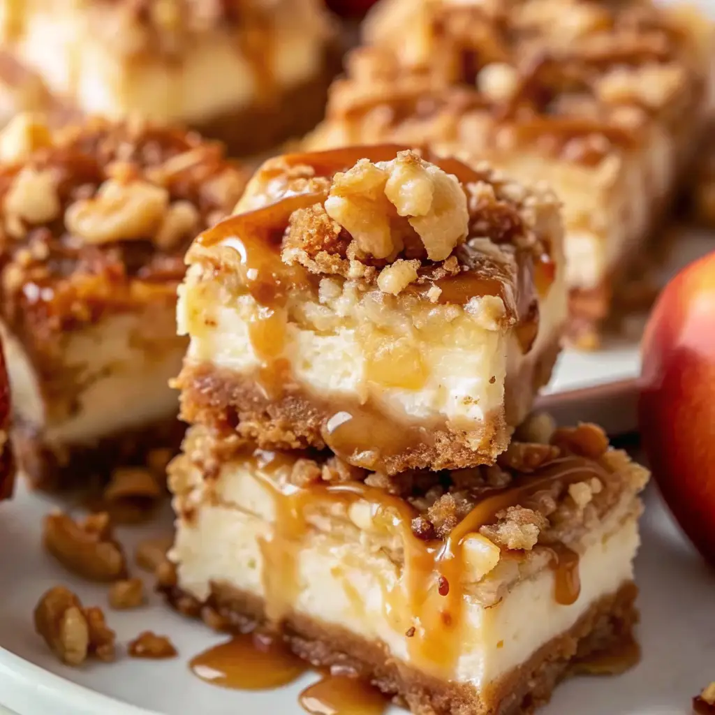 Caramel Apple Cheesecake Bars Recipe – Creamy, Easy, and Delicious