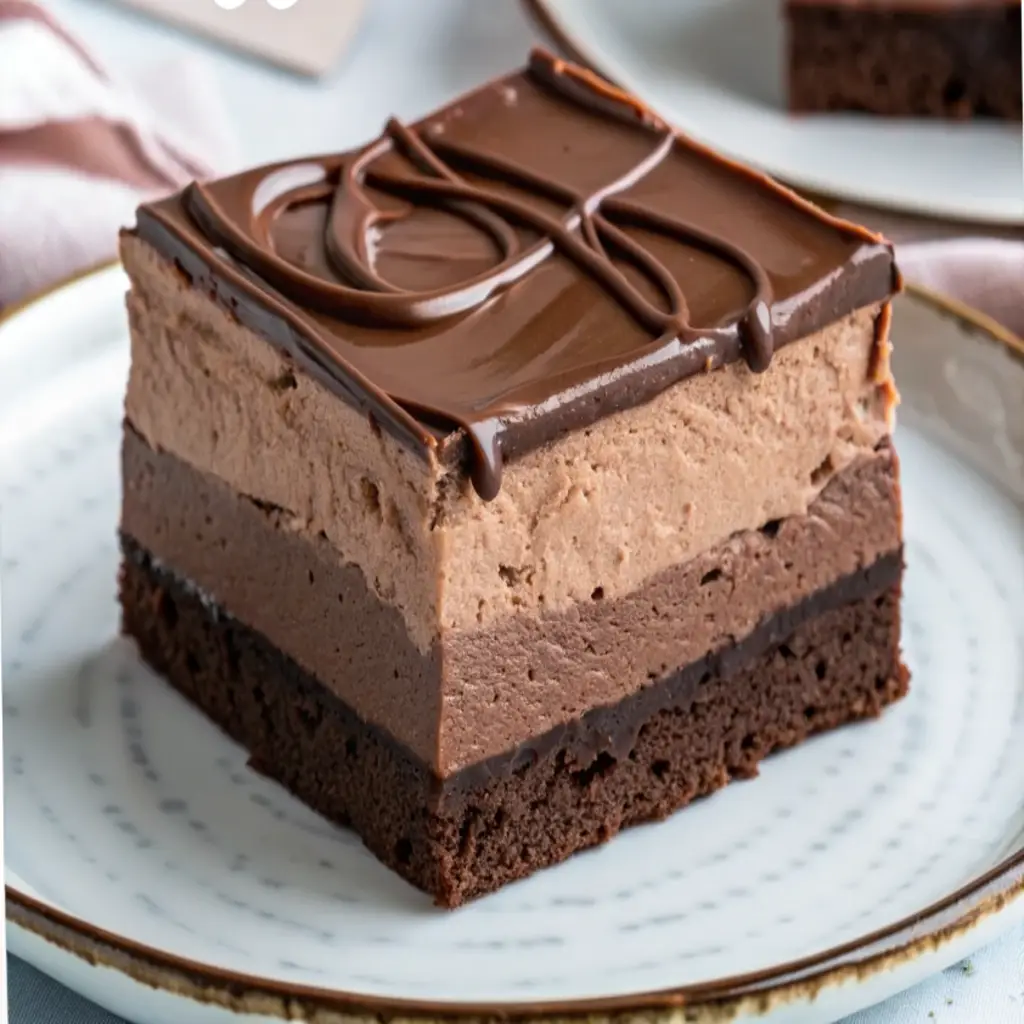 Chocolate Mousse Brownies Rich Elegant Dessert
