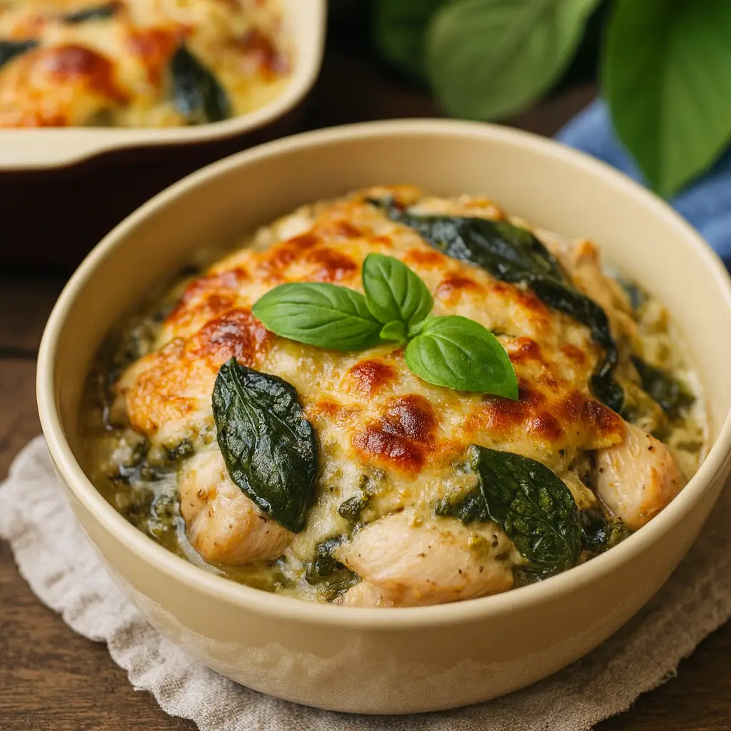 Keto Garlic Mushroom Chicken Casserole Rich Creamy and Easy