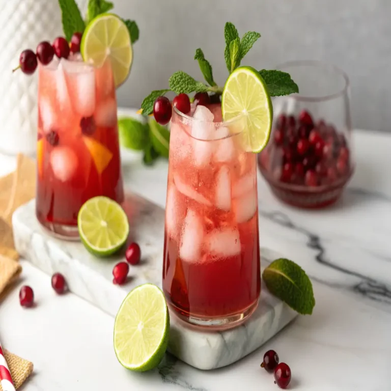 Sparkling Cranberry Lime Mocktail