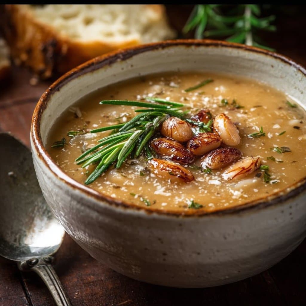 Rosemary Roasted Garlic Bean Soup
