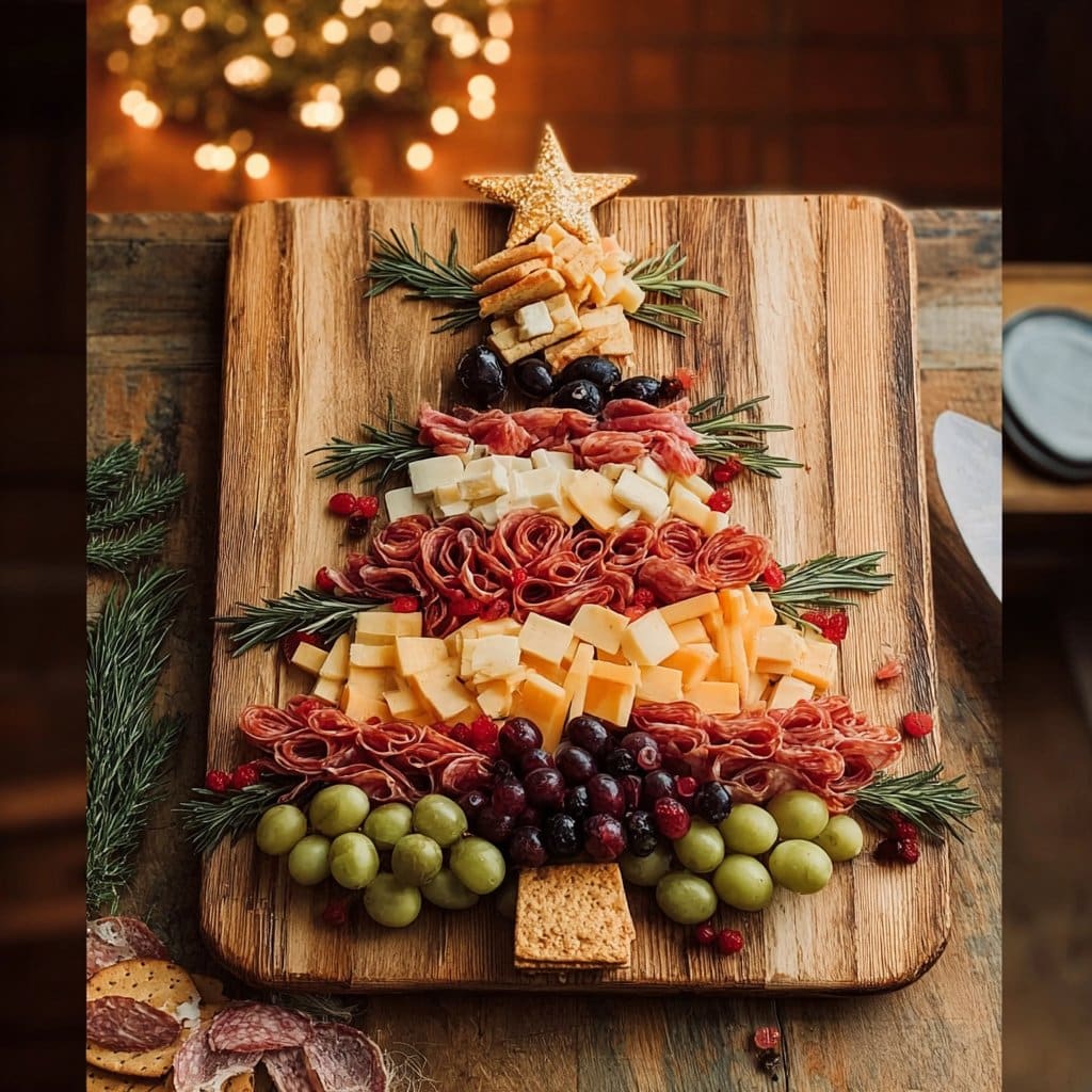 Christmas Tree Shaped Charcuterie Board