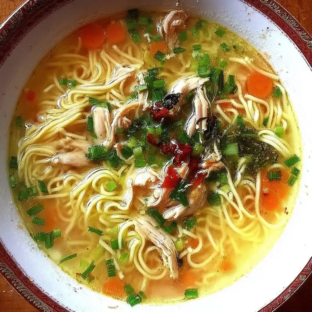 Classic Ginger Garlic Chicken Noodle Soup