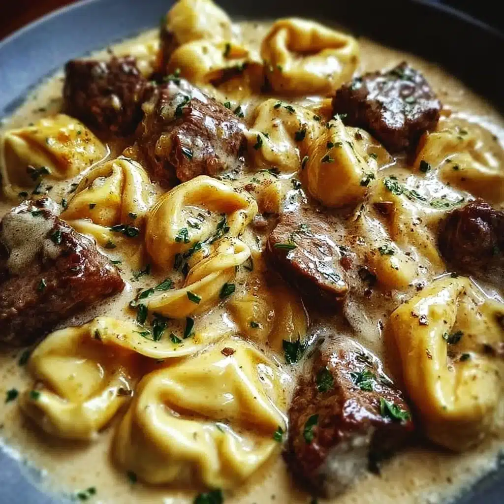 Cracked Garlic Steak Tortellini in Creamhouse Sauce Bliss