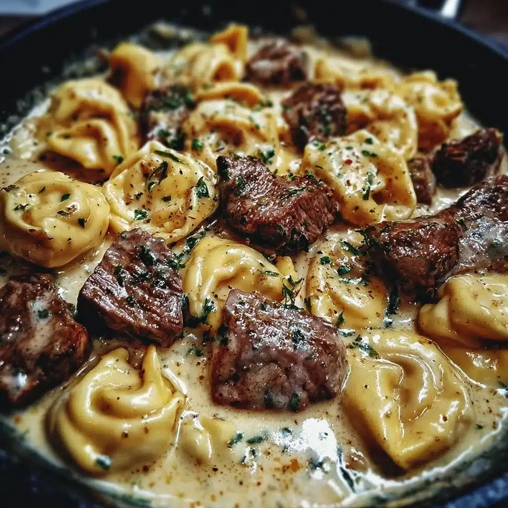 Cracked Garlic Steak Tortellini in Creamhouse Sauce Bliss