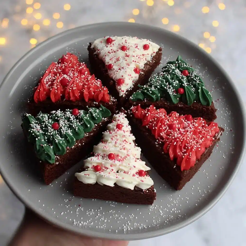 Frosted Christmas Brownies