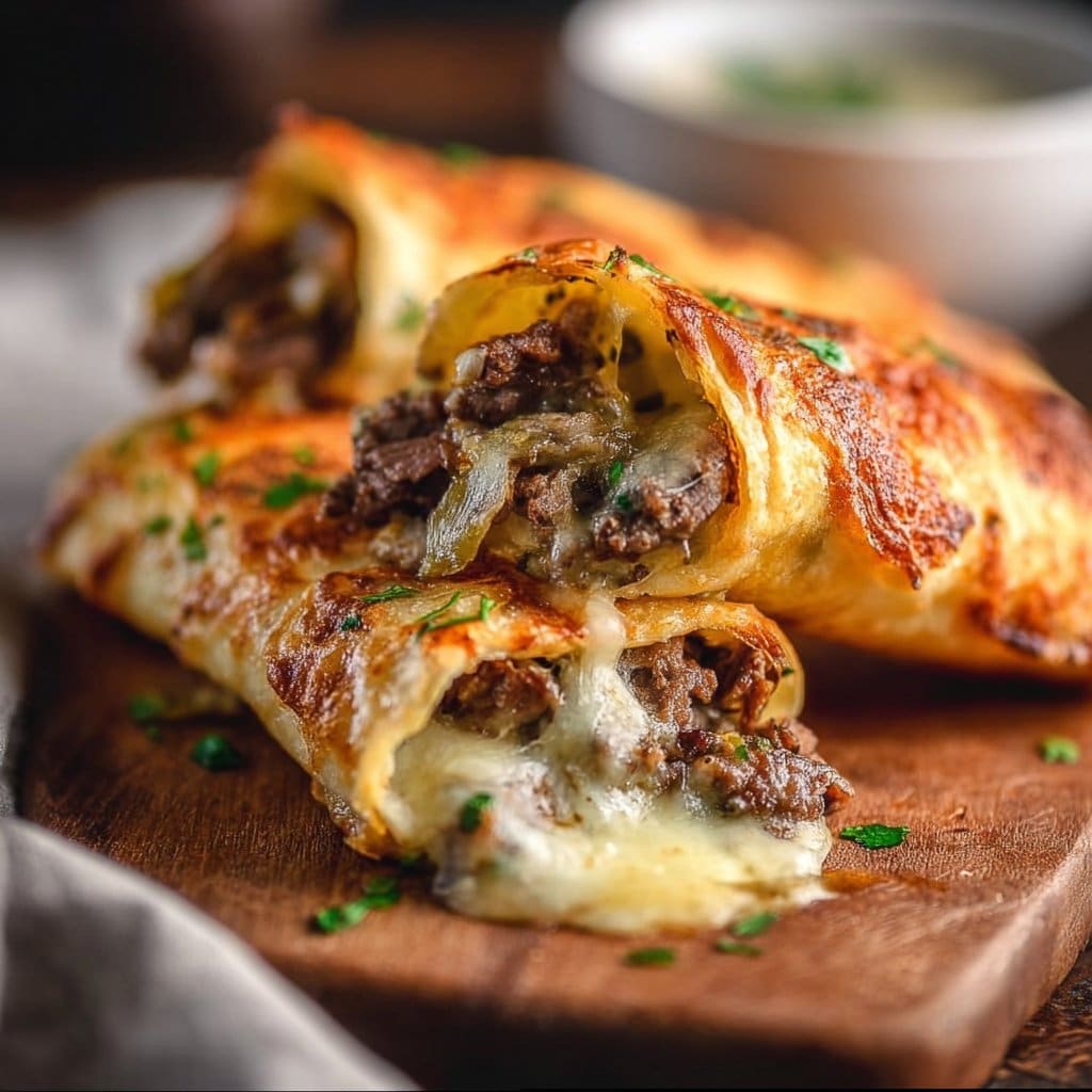 Keto Philly Cheesesteak Rolls