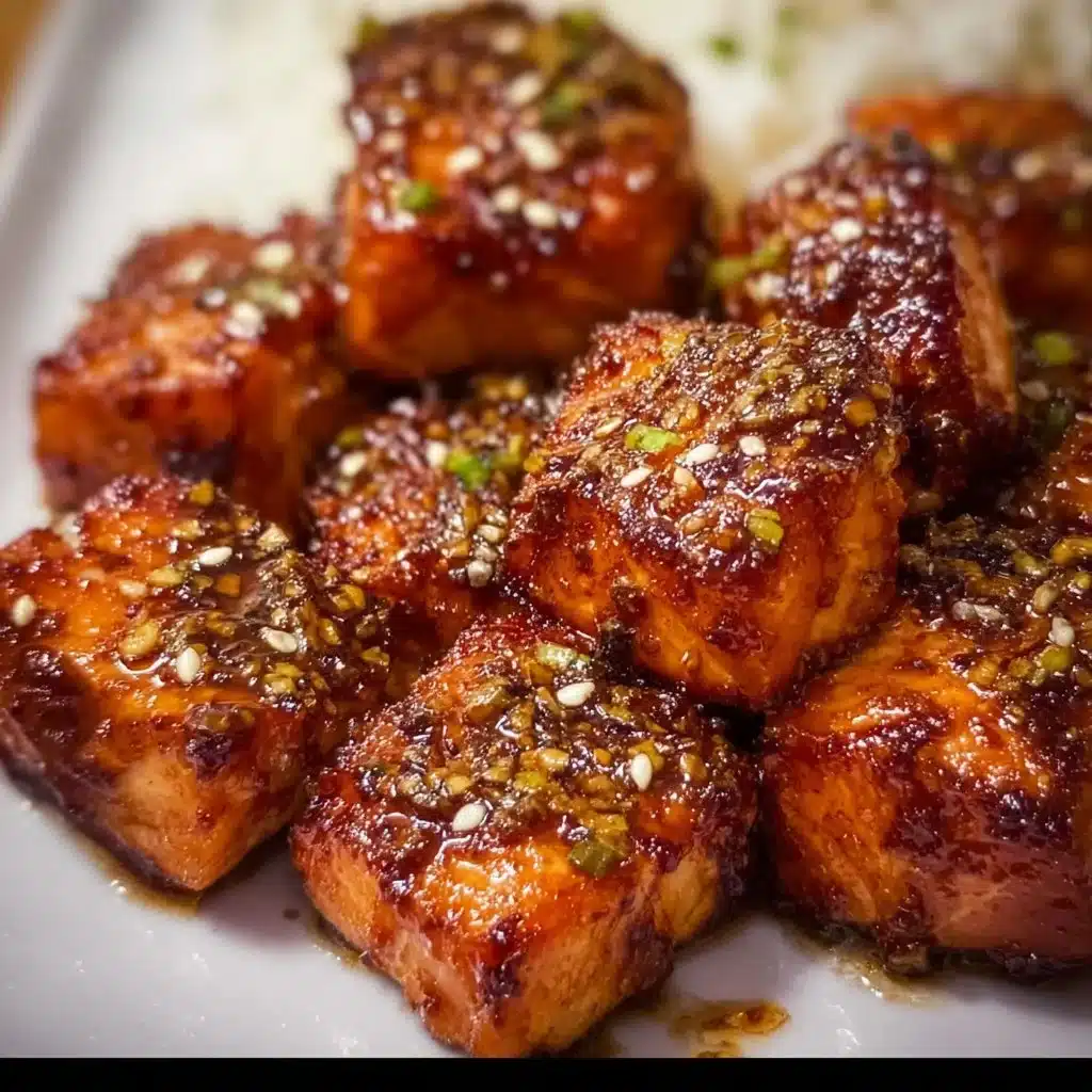 Honey Garlic Salmon Bites