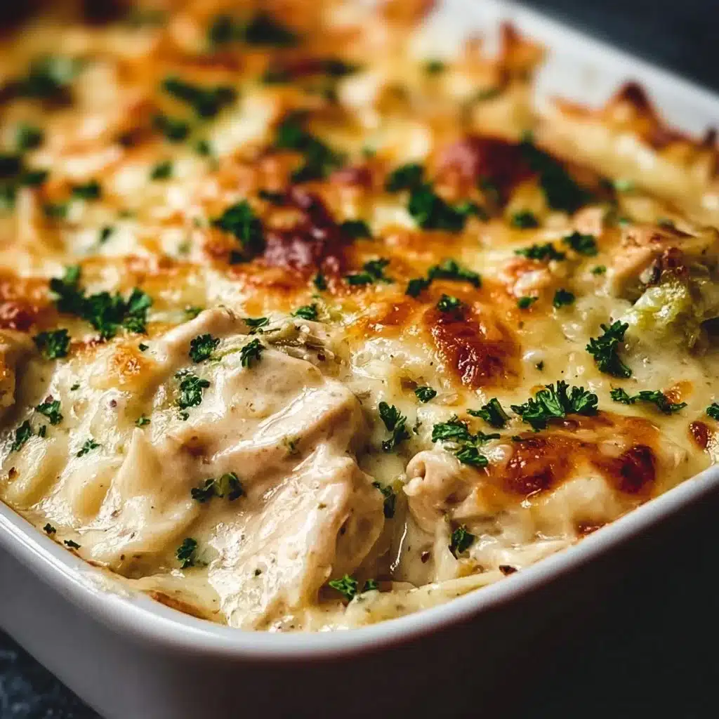 Keto Chicken Alfredo Casserole