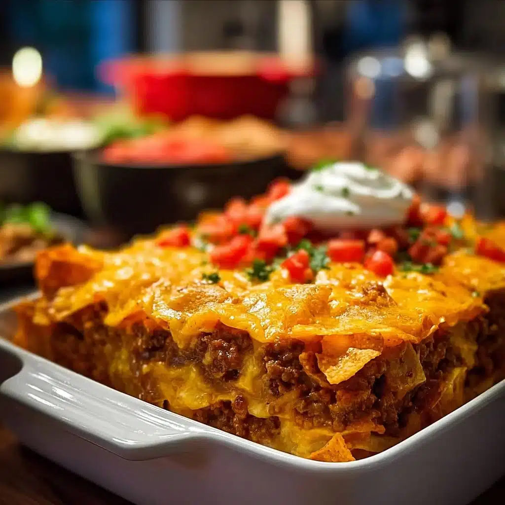 Cheesy Beef Dorito Casserole