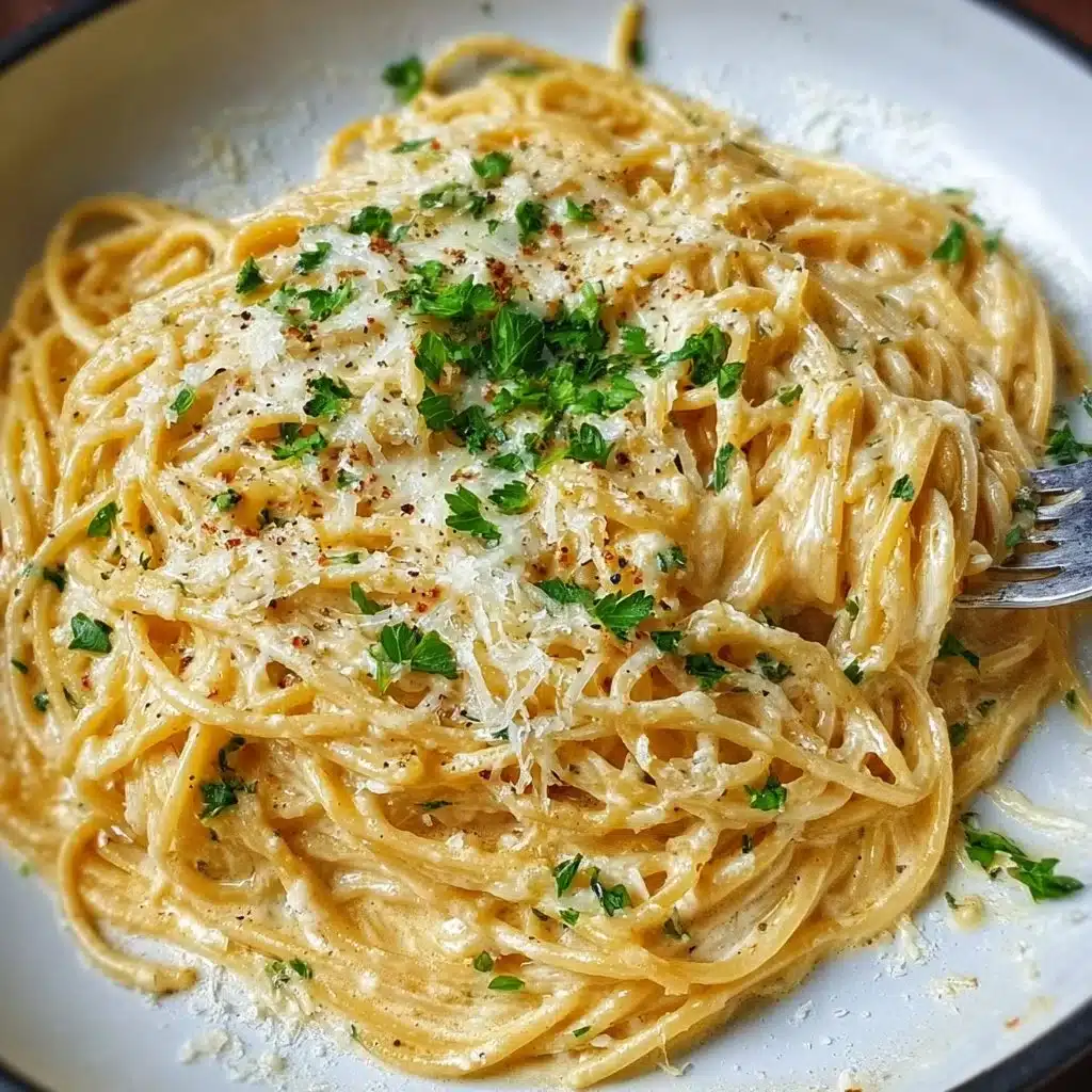 Cheesy Garlic Parmesan Spaghetti
