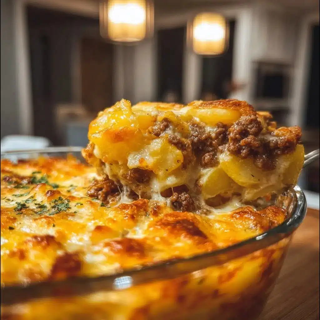 Cheesy Hamburger Potato Casserole