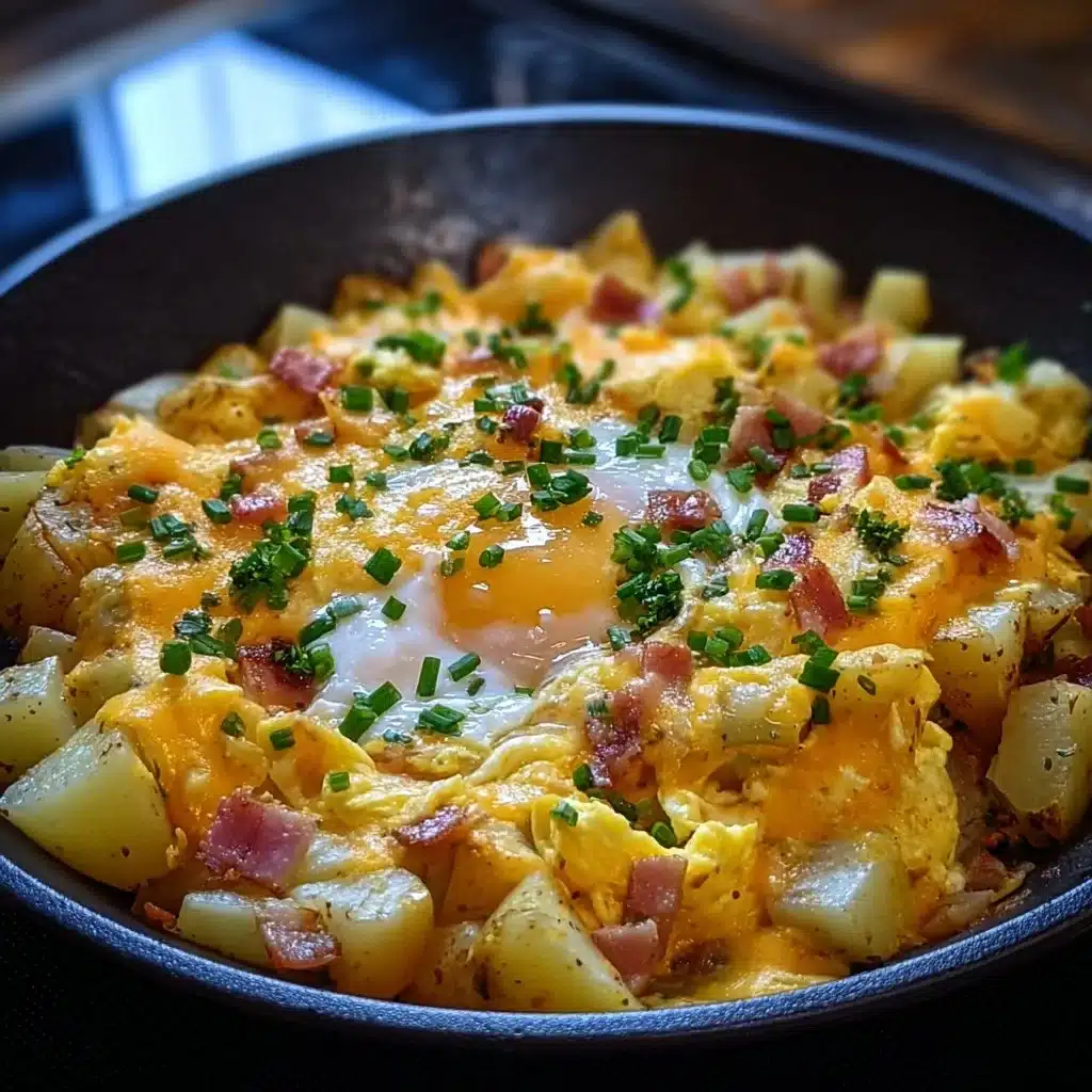 Cheesy Potato Egg Scramble