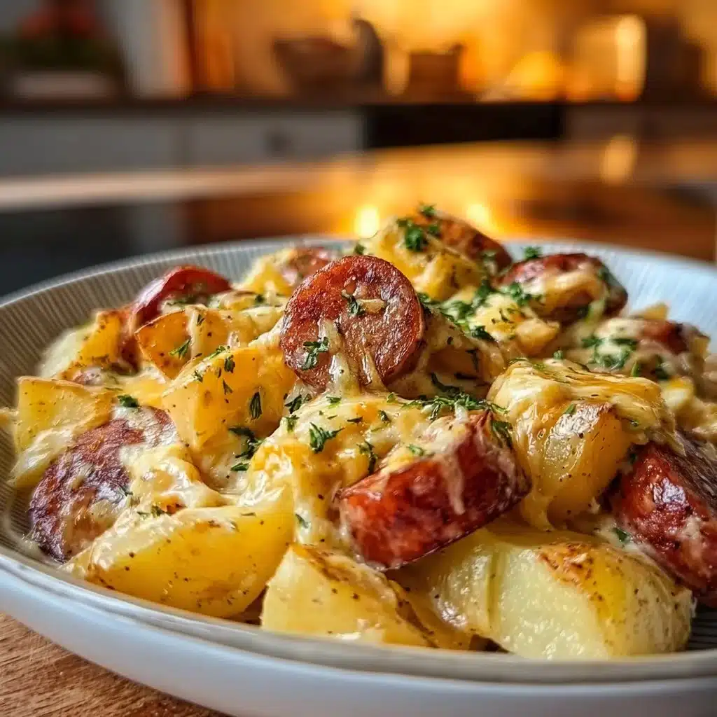 Cheesy Ranch Potatoes and Smoked Sausage