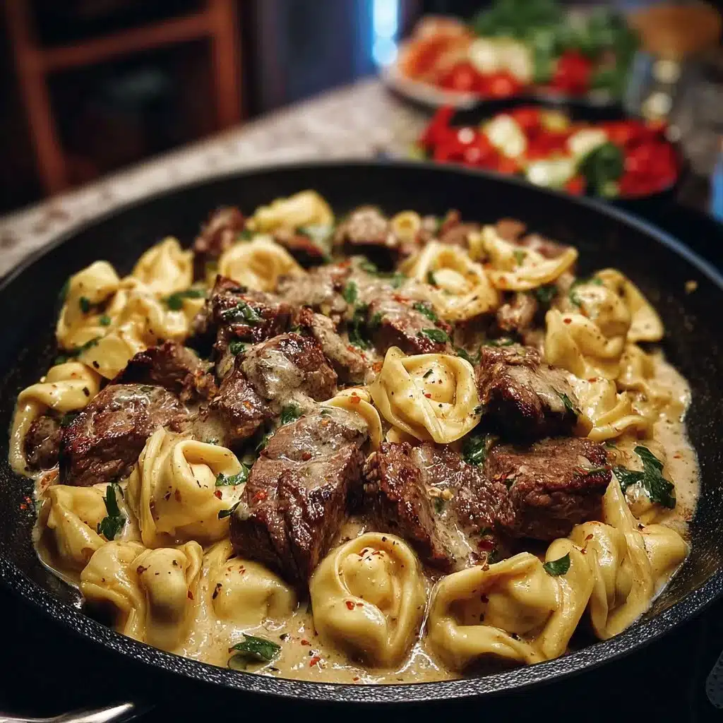 Creamy Skillet Steak and Tortellini