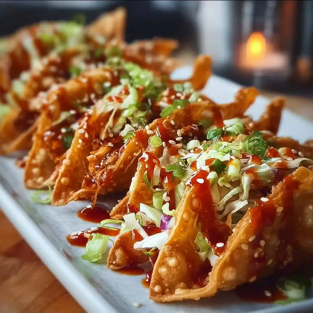 Crispy Chicken Wonton Tacos