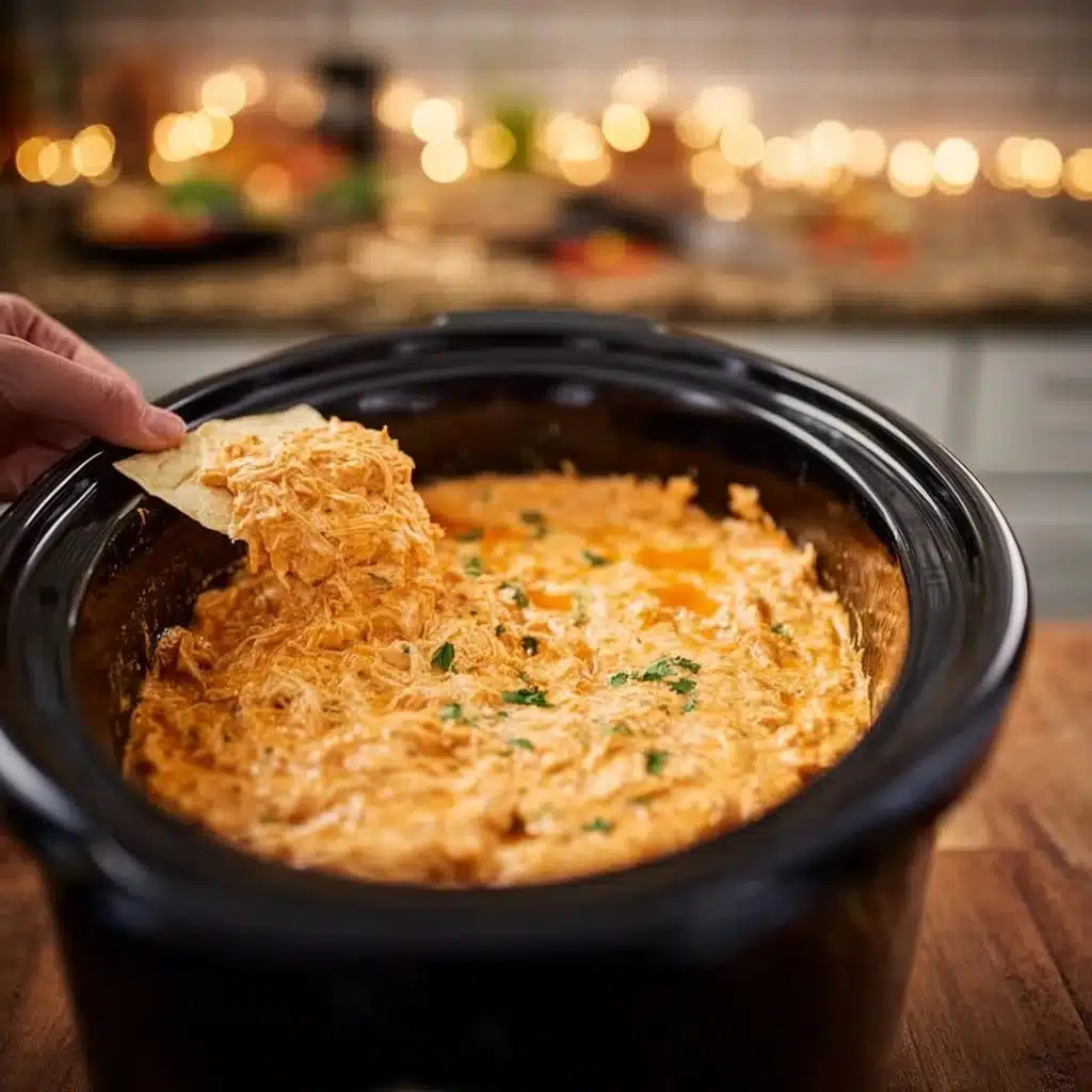 Crockpot Buffalo Chicken Dip