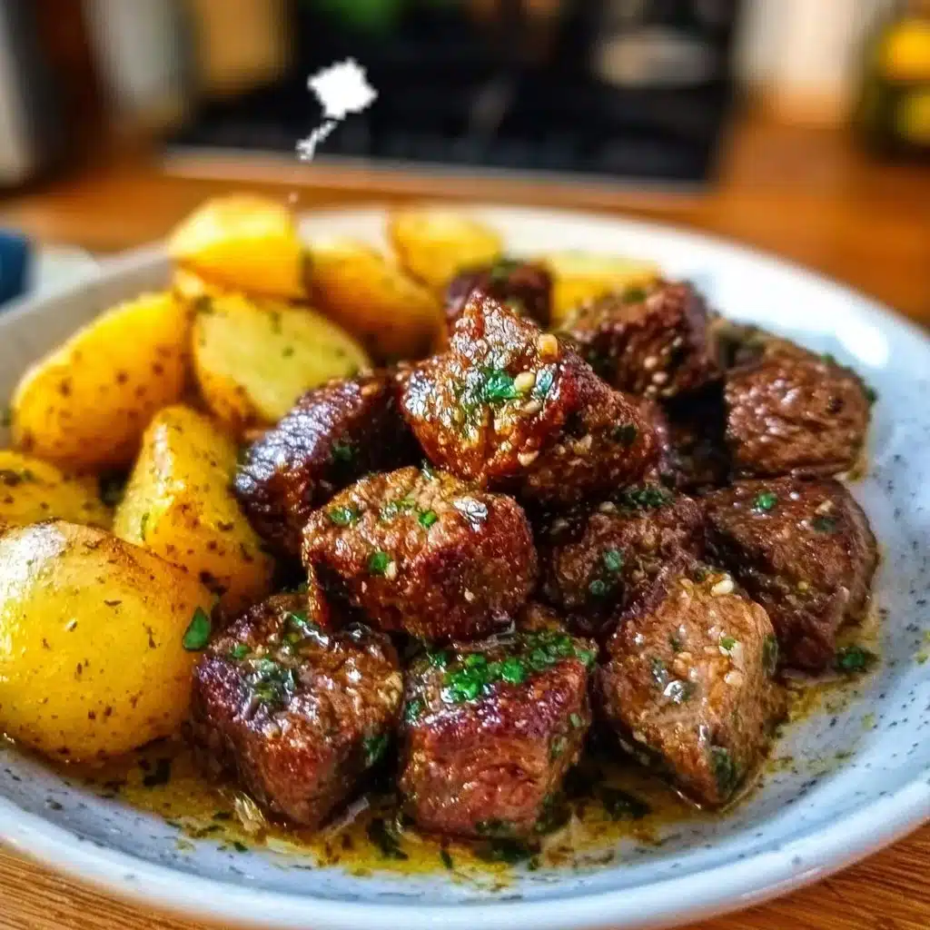 Garlic Butter Beef Bites with Potatoes 6 Garlic Butter Beef Bites with Potatoes