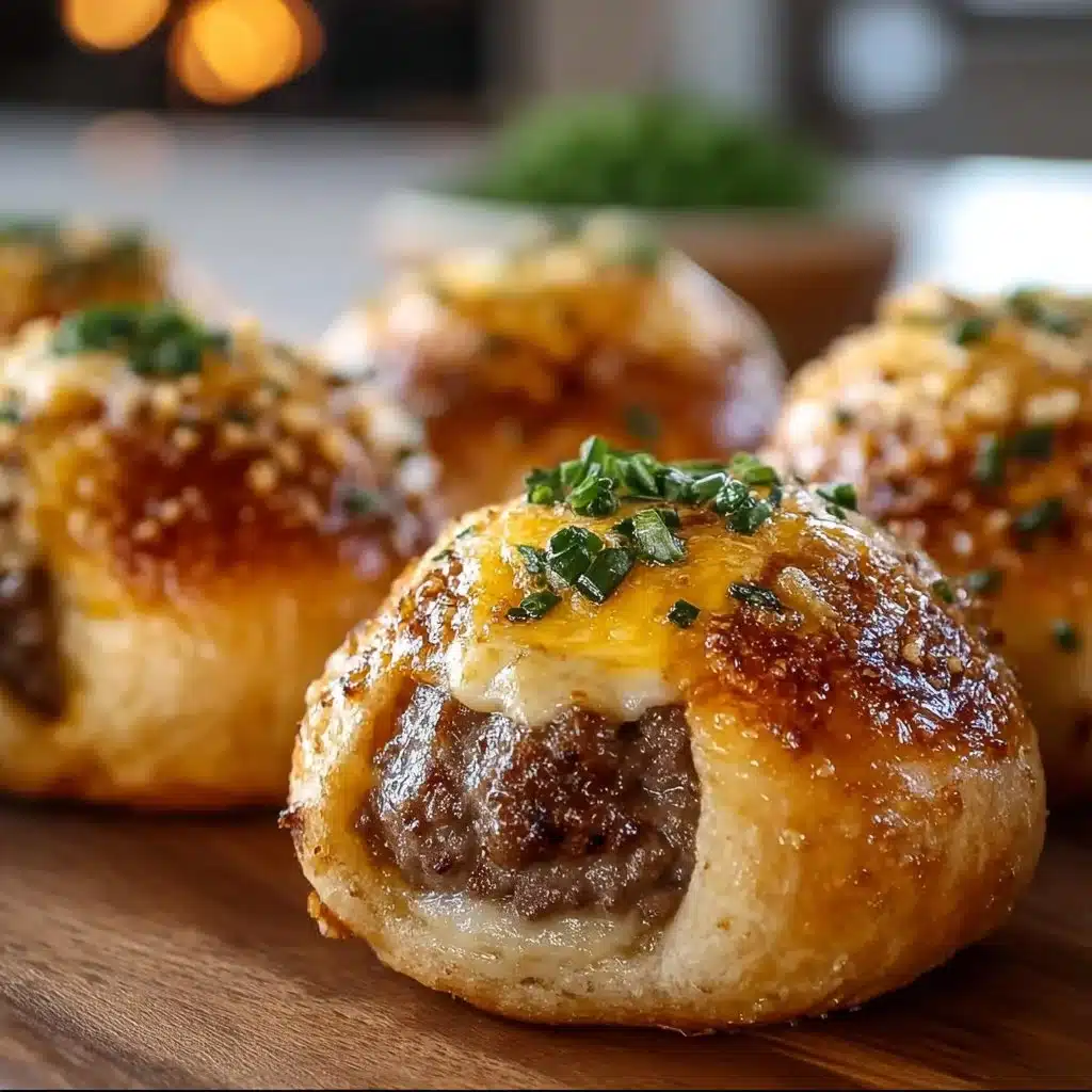 Garlic Parmesan Cheeseburger Bombs 5 Garlic Parmesan Cheeseburger Bombs