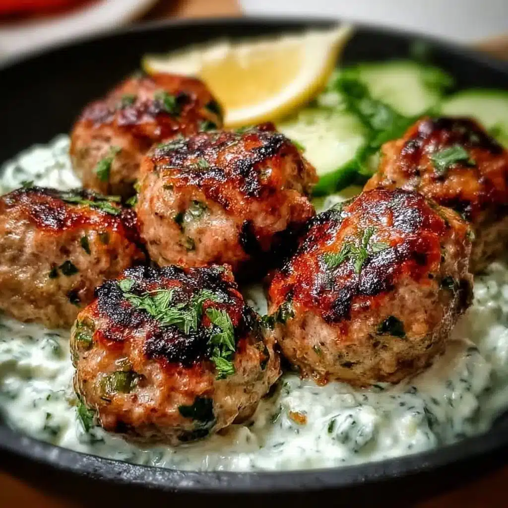 Greek Turkey Meatballs with Tzatziki