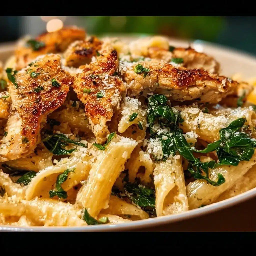 Healthy Garlic Parmesan Chicken Pasta