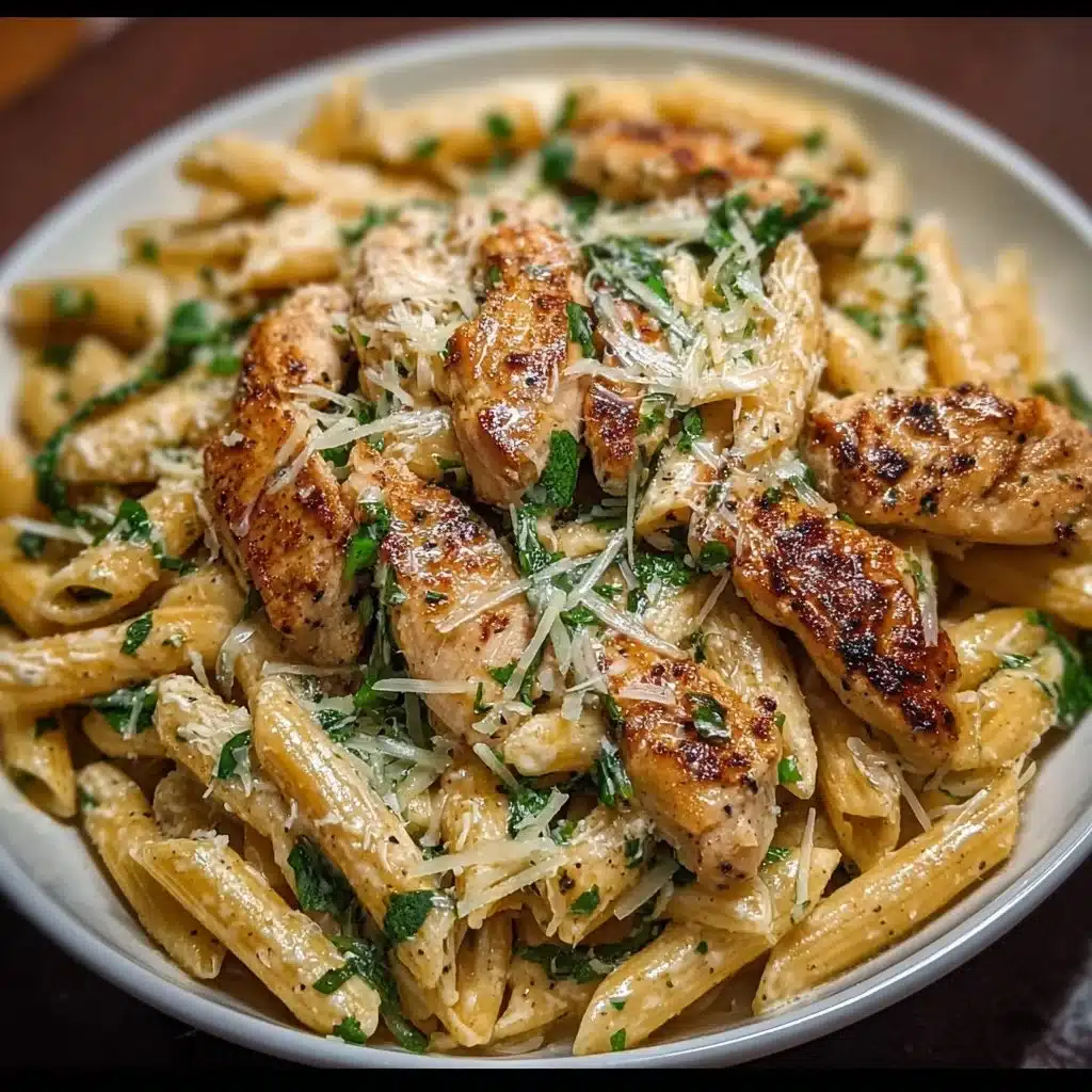 Healthy Garlic Parmesan Chicken Pasta