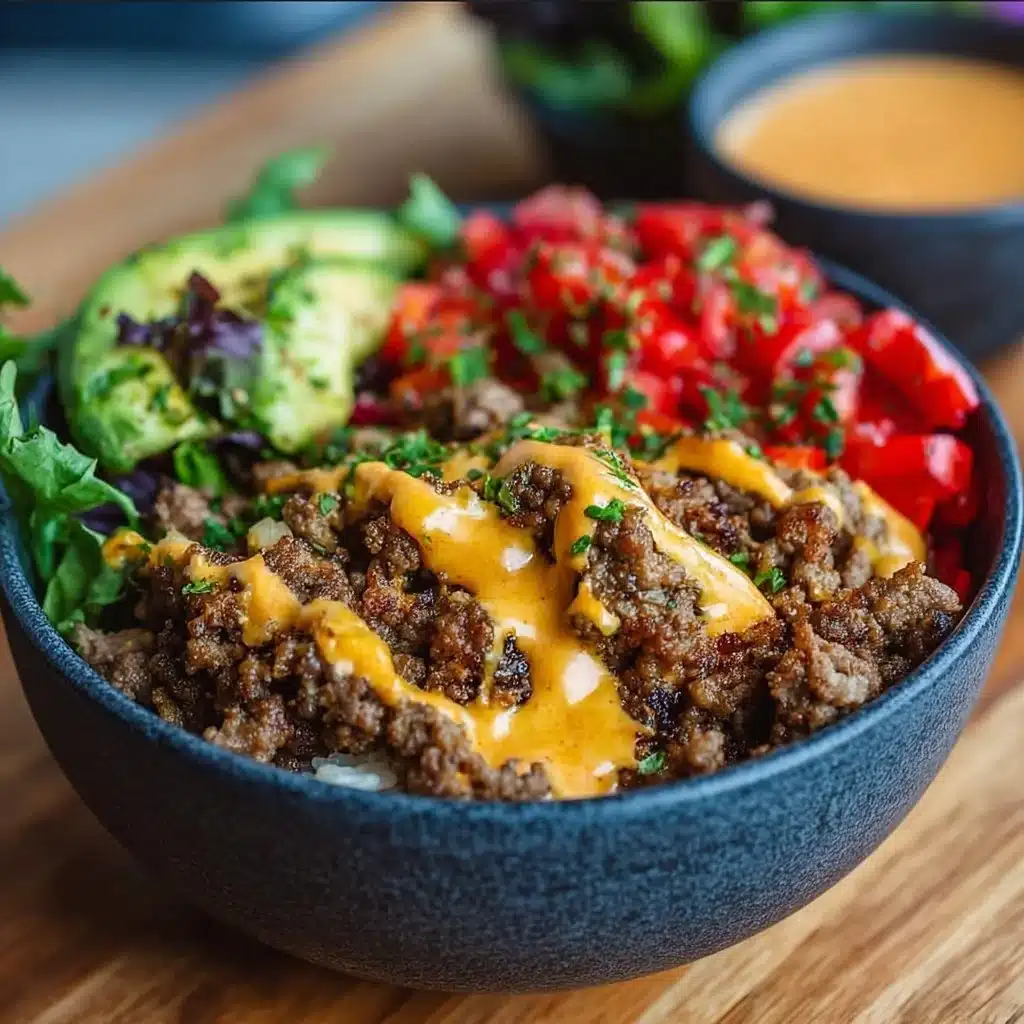 High-Protein Cheeseburger Bowls Recipe – Low-Carb Meal Prep with Ground Beef & Burger Sauce 5 High-Protein Cheeseburger Bowls Recipe – Low-Carb Meal Prep with Ground Beef & Burger Sauce