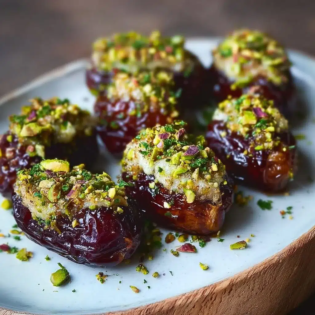 Honey Pistachio Ricotta Stuffed Dates