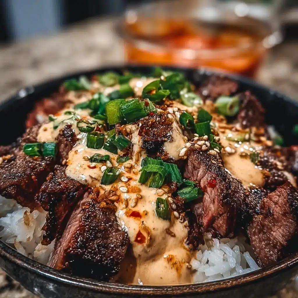 Korean BBQ Steak Rice Bowls with Spicy Cream Sauce: An Incredible Ultimate Recipe