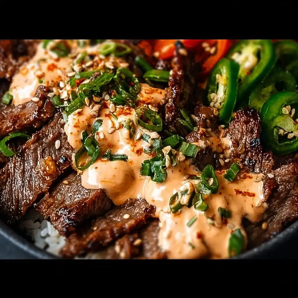 Korean BBQ Steak Rice Bowls with Spicy Cream Sauce: An Incredible Ultimate Recipe