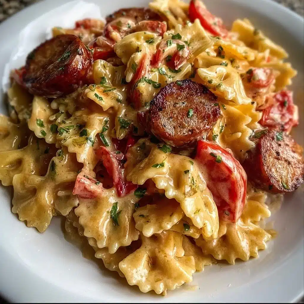 One Pot Creamy Cajun Sausage Pasta