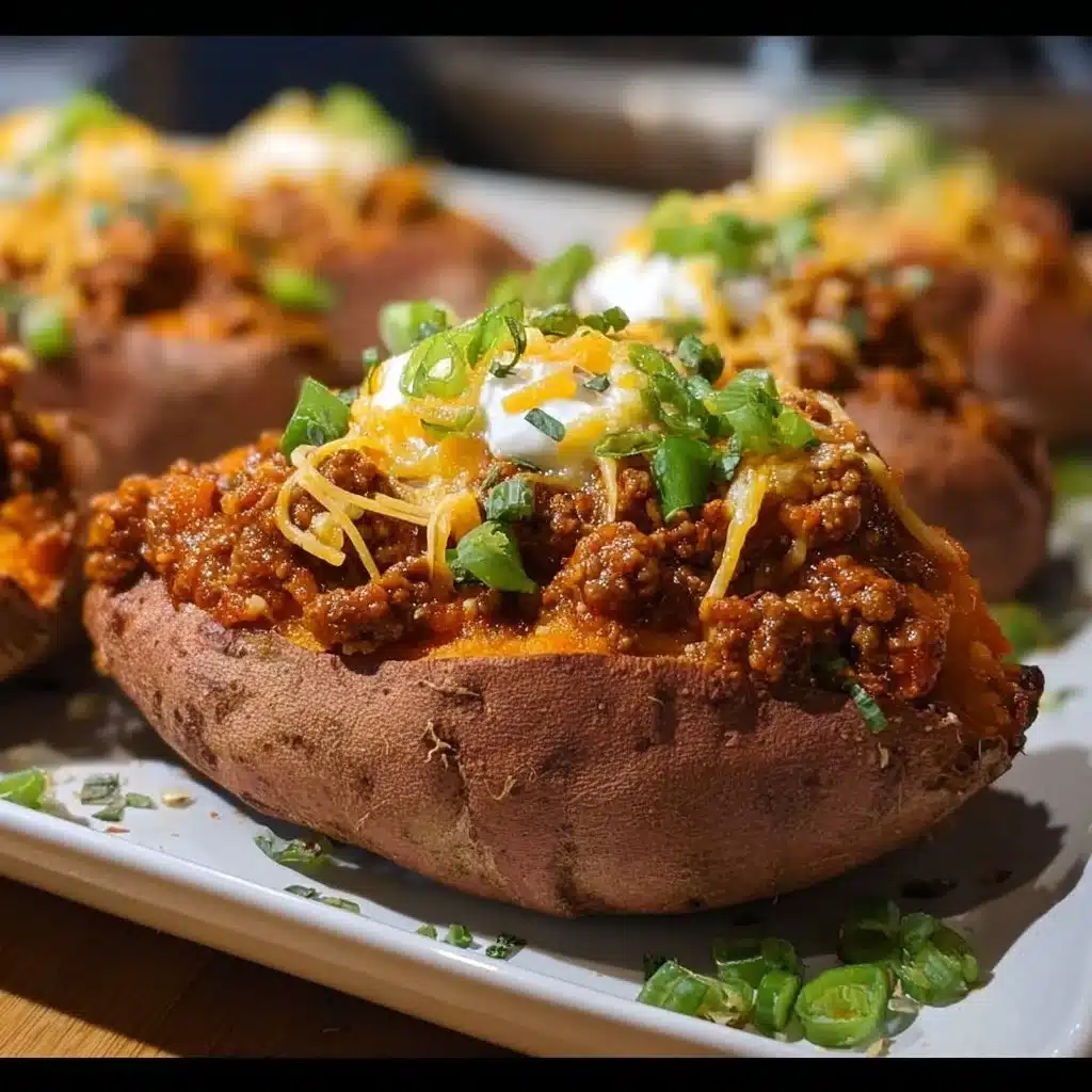 Sloppy Joe Stuffed Sweet Potatoes