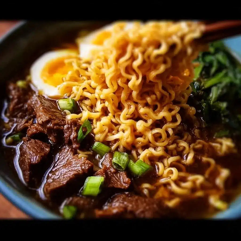 Slow Cooker Beef Ramen Noodles