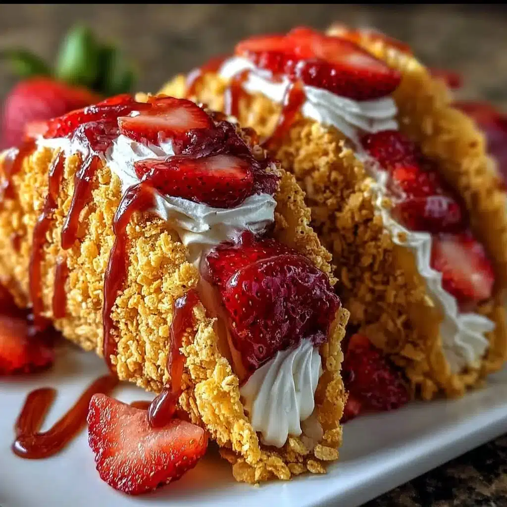Strawberry Crunch Cheesecake Tacos