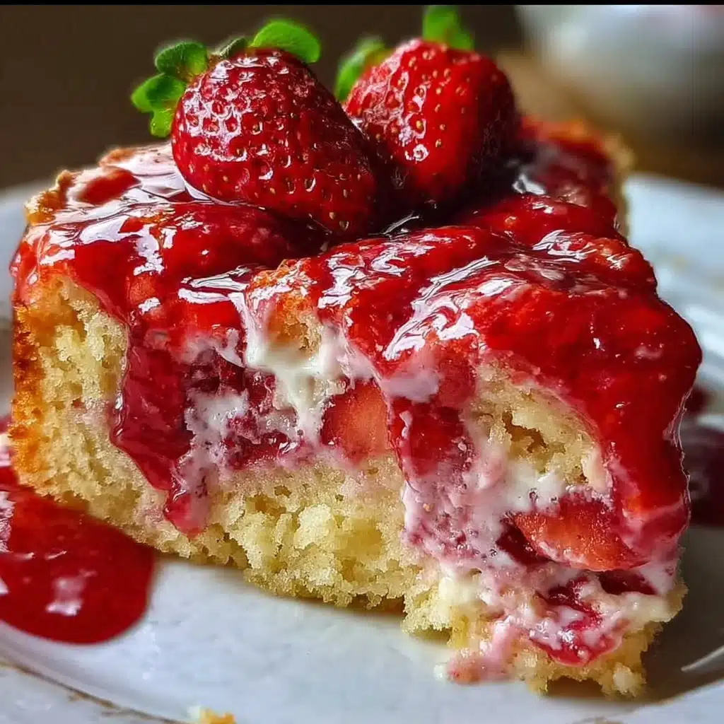 Strawberry Earthquake Cake - Unbelievably Easy Showstopper Dessert