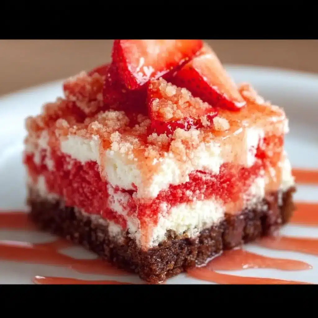 Strawberry Shortcake Brownies