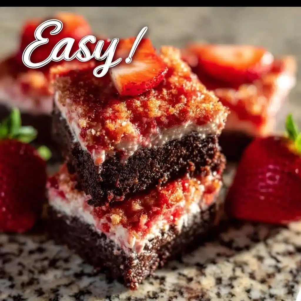 Strawberry Shortcake Brownies
