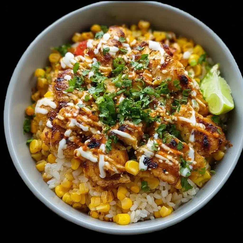 Street Corn Chicken Rice Bowl