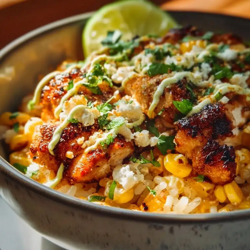 Street Corn Chicken Rice Bowl