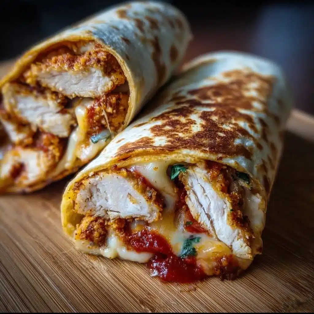Crunchy Crispy Air Fryer Chicken & Mozzarella Wraps