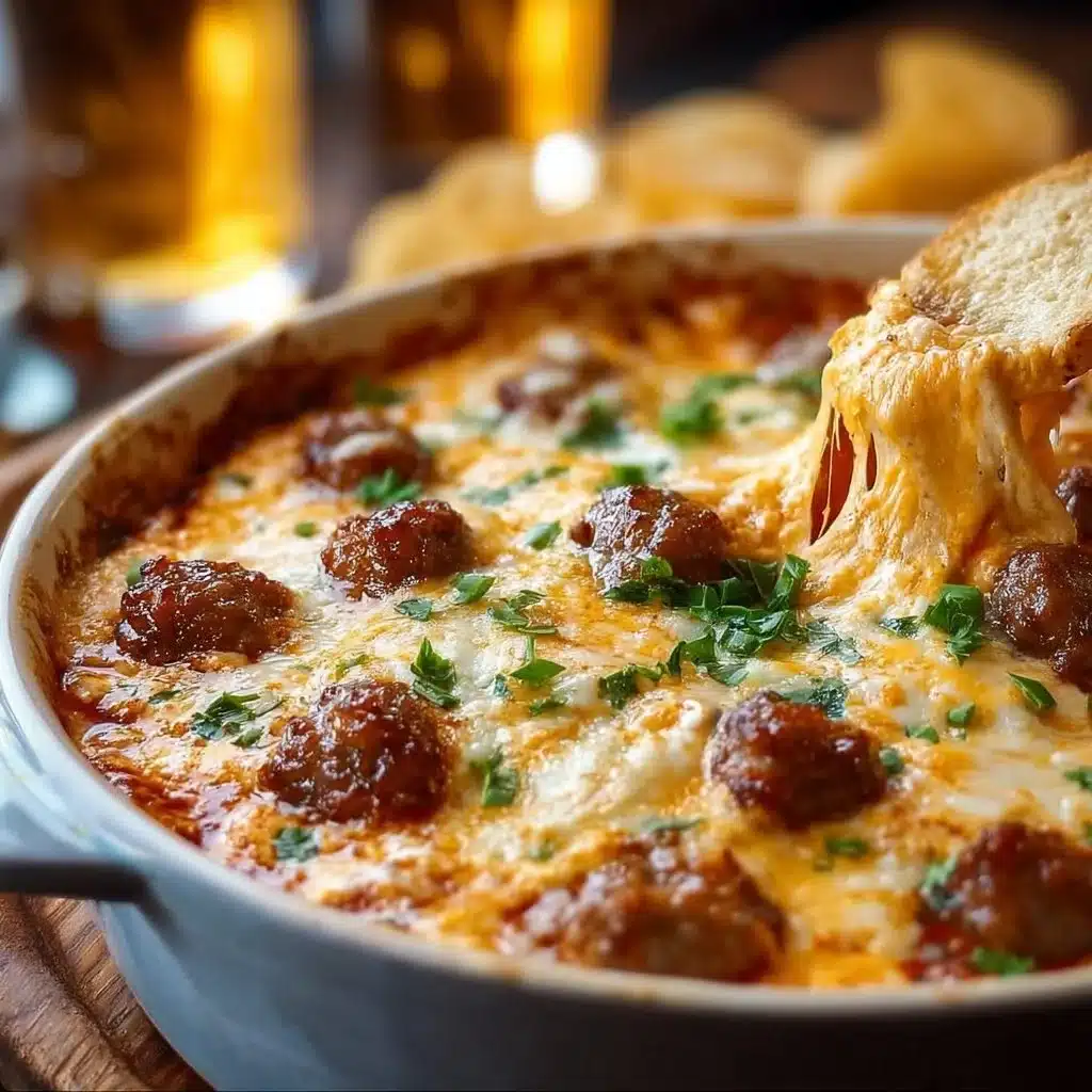 Hot Sausage Beer Cheese Dip