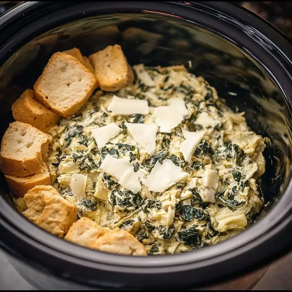 Slow Cooker Spinach Artichoke Dip