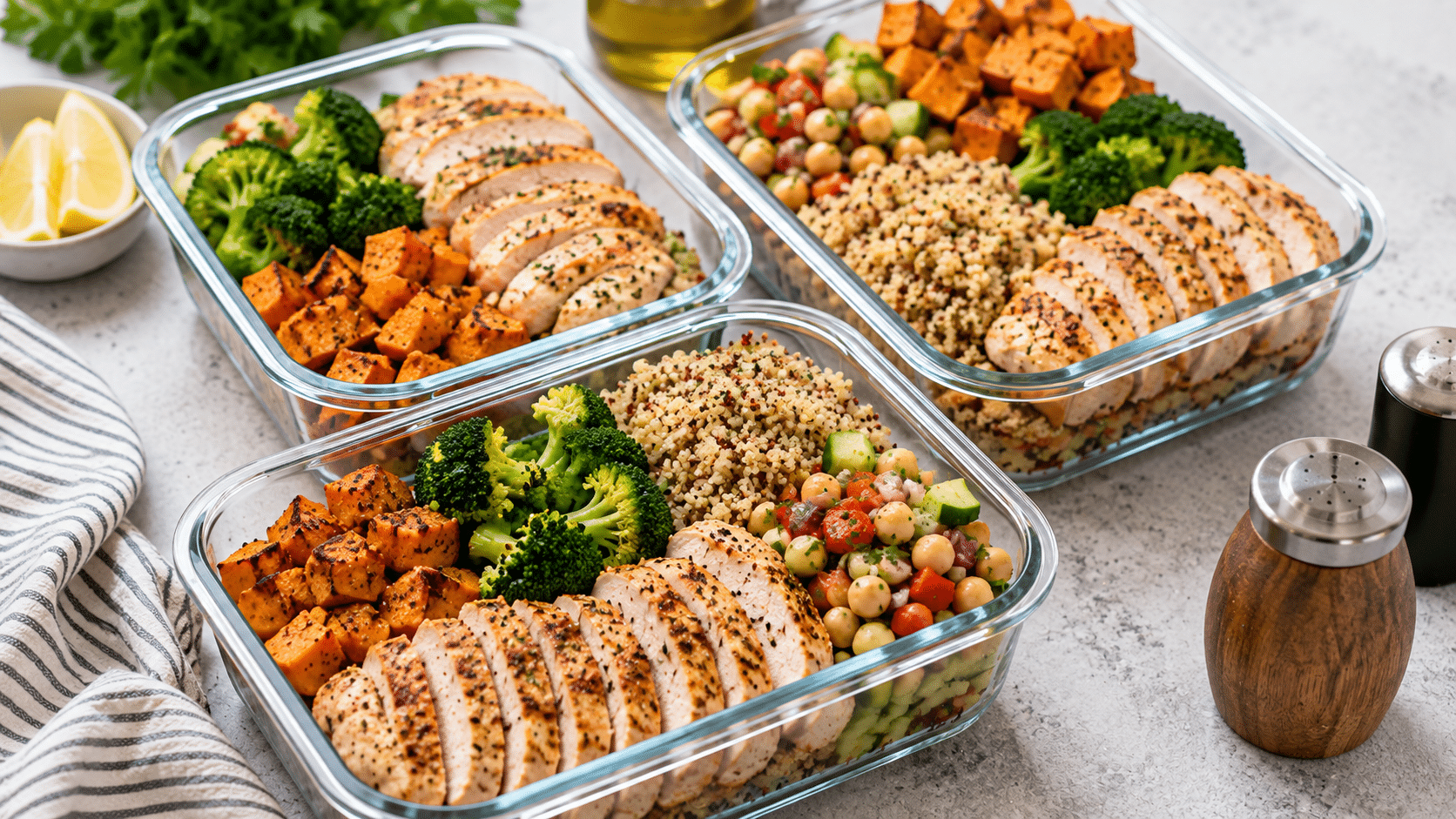 High Protein Meal Prep 5 High Protein Meal Prep preparation and serving view