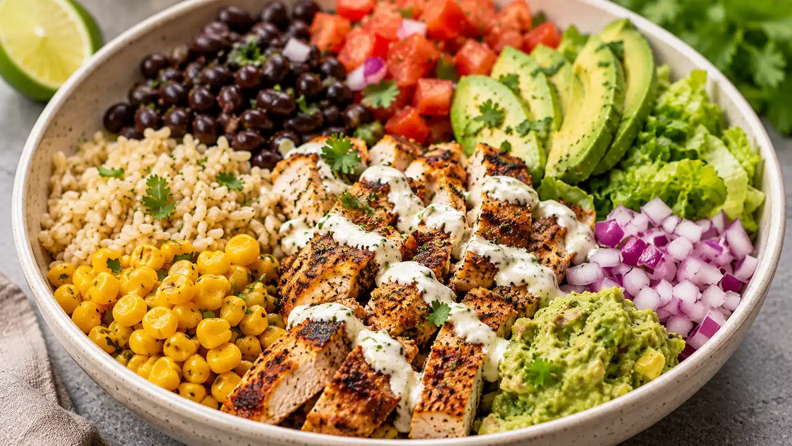 Healthy Chicken Burrito Bowl