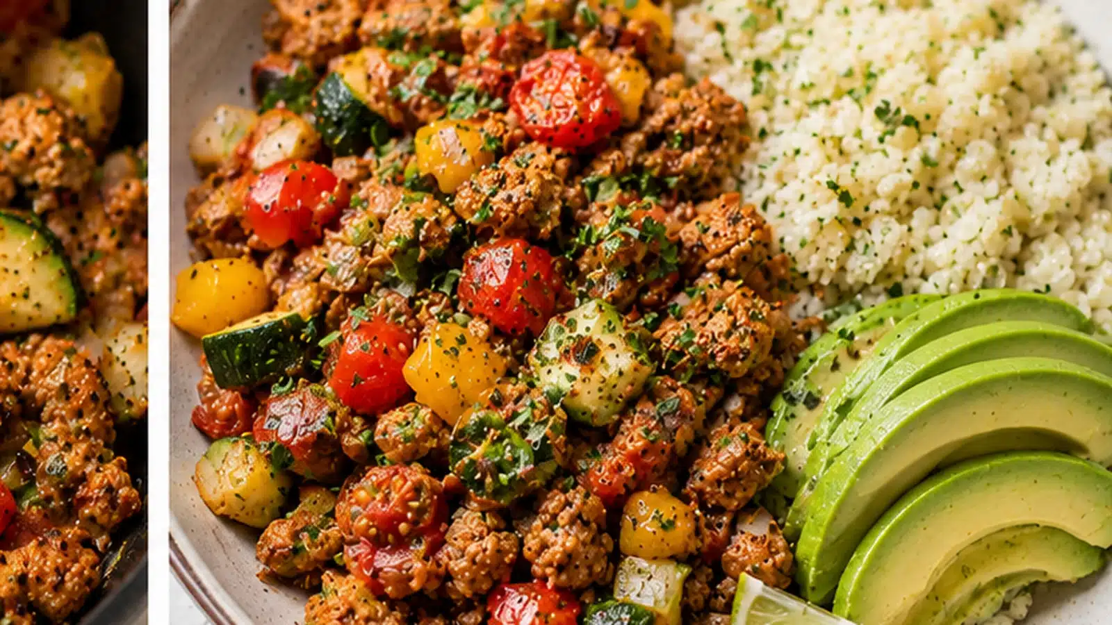 Healthy Ground Turkey Dinner 5 Healthy Ground Turkey Dinner preparation and serving view